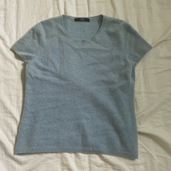 Cashmere short sleeve sweater - Picture 2 of 2